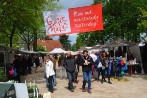 Zicht op Grietmarkt 9 mei 2015